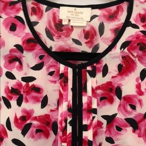 Kate Spade 100% silk sleeveless floral top XS